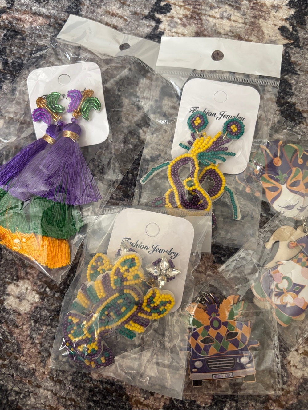 Fashion Jewelry Mardis Gras Earring Bundle
